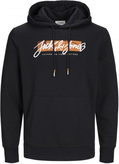 Jack & Jones Tiley Hoodie Black - Bluzy & bluzy z kapturem - Bluzy & Bluzy z kapturem 2XL-12XL
