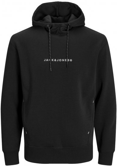 Jack & Jones TREE Hoodie Black - Bluzy & bluzy z kapturem - Bluzy & Bluzy z kapturem 2XL-12XL