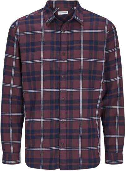 Jack & Jones JOSHUA LS Flannel Shirt Violet - Koszule - Koszule 2XL-10XL
