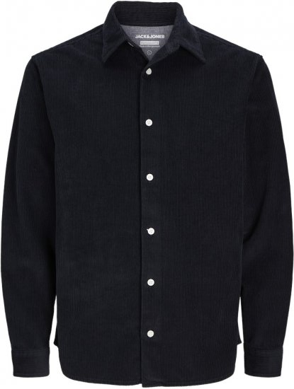 Jack & Jones CORDUROY Shirt Black - Koszule - Koszule 2XL-10XL
