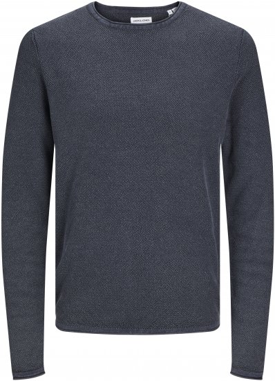 Jack & Jones JJDEAN Knitted Sweater Navy Blazer - Bluzy & bluzy z kapturem - Bluzy & Bluzy z kapturem 2XL-12XL