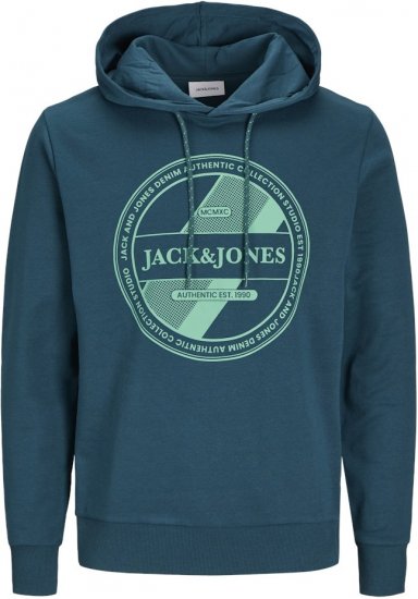 Jack & Jones RIO Hoodie Deep Teal - Bluzy & bluzy z kapturem - Bluzy & Bluzy z kapturem 2XL-12XL