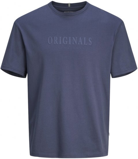 Jack & Jones JORFREDERIKSBERG T-Shirt Blue - Koszulki - T-shirty meskie Duże Rozmiary - 2XL-14XL