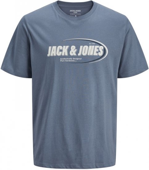 Jack & Jones RAY T-Shirt Flint Stone Blue - Koszulki - T-shirty meskie Duże Rozmiary - 2XL-14XL