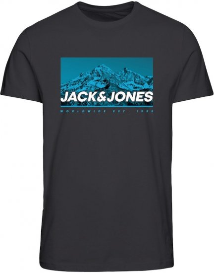 Jack & Jones Ray Photo T-Shirt Black - Koszulki - T-shirty meskie Duże Rozmiary - 2XL-14XL