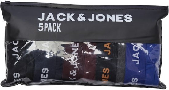 Jack & Jones EVERYDAY Trunks 5 Pack Black - Bielizna & stroje kąpielowe - Bielizna & Stroje kąpielowe 2XL-8XL