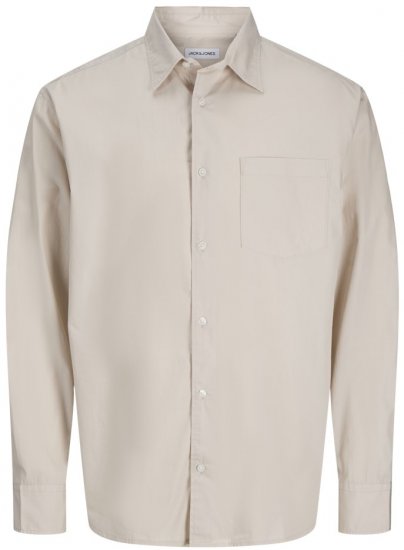  Jack & Jones Cody Poplin Long Sleeve Shirt Moonbeam - Koszule - Koszule 2XL-10XL