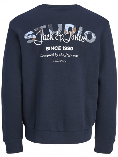 Jack & Jones Yuki Back Print Crew Neck Sweatshirt Sky Captain - Bluzy & bluzy z kapturem - Bluzy & Bluzy z kapturem 2XL-12XL
