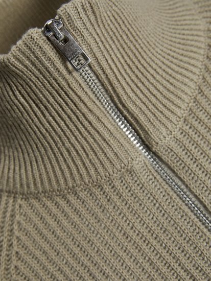 Jack & Jones Pannel Knit Half Zip Pullover Crockery - Bluzy & bluzy z kapturem - Bluzy & Bluzy z kapturem 2XL-12XL