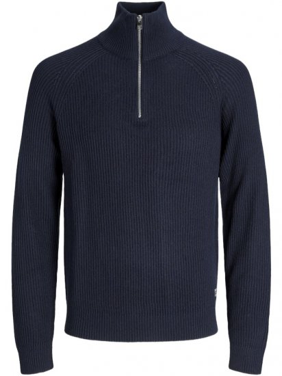 Jack & Jones Pannel Knit Half Zip Pullover Sky Captain - Bluzy & bluzy z kapturem - Bluzy & Bluzy z kapturem 2XL-12XL