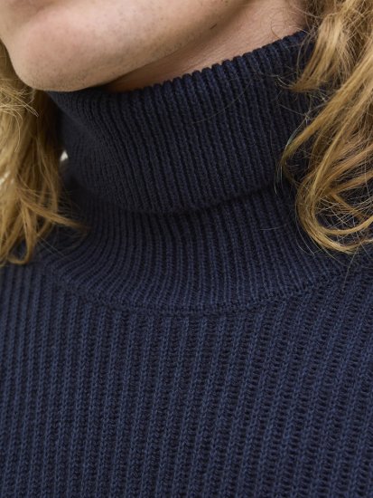 Jack & Jones Pannel Roll Neck Knit Pullover Sky Captain - Bluzy & bluzy z kapturem - Bluzy & Bluzy z kapturem 2XL-12XL