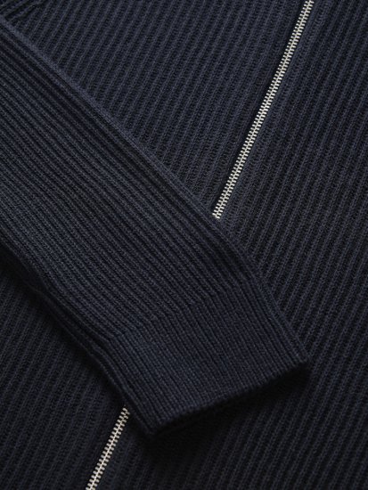 Jack & Jones Pannel Zip Knit Cardigan Sky Captain - Bluzy & bluzy z kapturem - Bluzy & Bluzy z kapturem 2XL-12XL