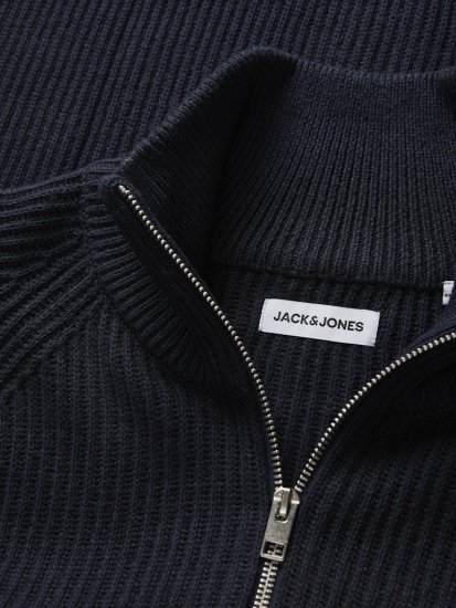 Jack & Jones Pannel Zip Knit Cardigan Sky Captain - Bluzy & bluzy z kapturem - Bluzy & Bluzy z kapturem 2XL-12XL