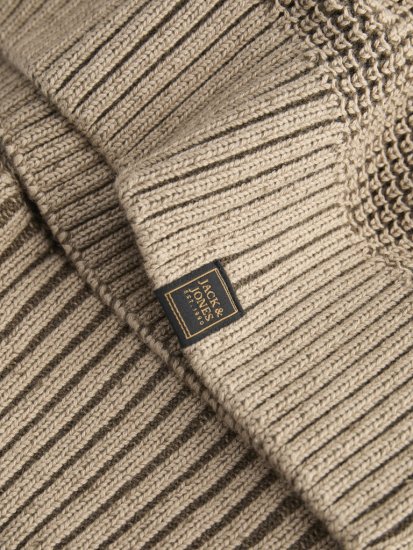 Jack & Jones Ethan High Neck Knit Pullover Crockery - Bluzy & bluzy z kapturem - Bluzy & Bluzy z kapturem 2XL-12XL