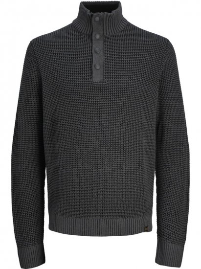 Jack & Jones Ethan High Neck Knit Pullover Black - Bluzy & bluzy z kapturem - Bluzy & Bluzy z kapturem 2XL-12XL