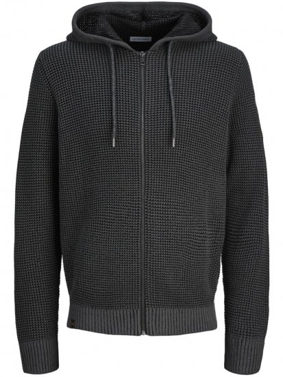 Jack & Jones Zip Knit Hoodie Black - Bluzy & bluzy z kapturem - Bluzy & Bluzy z kapturem 2XL-12XL
