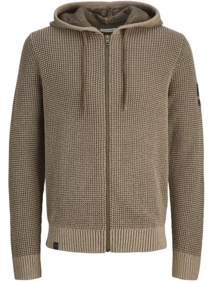 Jack & Jones Zip Knit Hoodie Crockery - Bluzy & bluzy z kapturem - Bluzy & Bluzy z kapturem 2XL-12XL