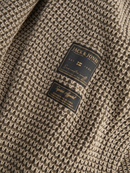 Jack & Jones Zip Knit Hoodie Crockery - Bluzy & bluzy z kapturem - Bluzy & Bluzy z kapturem 2XL-12XL