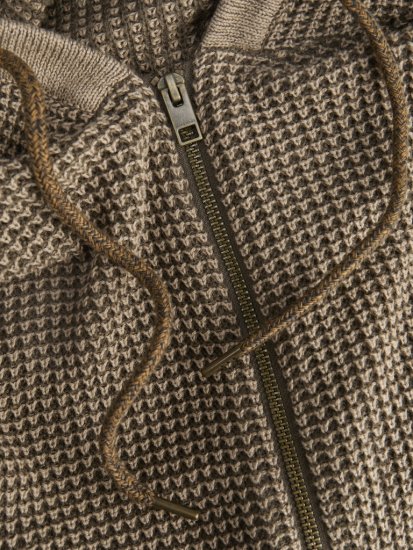 Jack & Jones Zip Knit Hoodie Crockery - Bluzy & bluzy z kapturem - Bluzy & Bluzy z kapturem 2XL-12XL