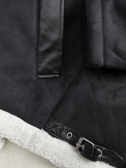 Jack & Jones Cole Aviator Jacket Black - Kurtki Męskie Duże Rozmiary - Kurtki Duże rozmiary 2XL-8XL