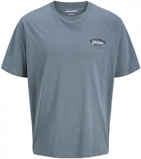 Jack & Jones Yuki Crew Neck T-Shirt Stormy Weather - Koszulki - T-shirty meskie Duże Rozmiary - 2XL-14XL
