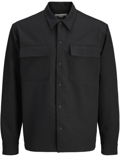 Jack & Jones Point Commute Travel Long Sleeve Shirt Black - Koszule - Koszule 2XL-10XL