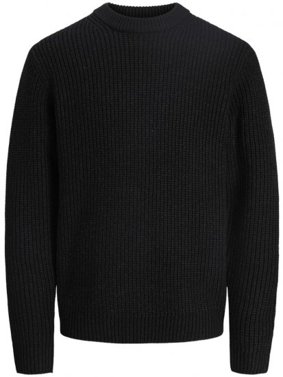 Jack & Jones Bleecker Crew Neck Knitted Sweater Black - Bluzy & bluzy z kapturem - Bluzy & Bluzy z kapturem 2XL-12XL