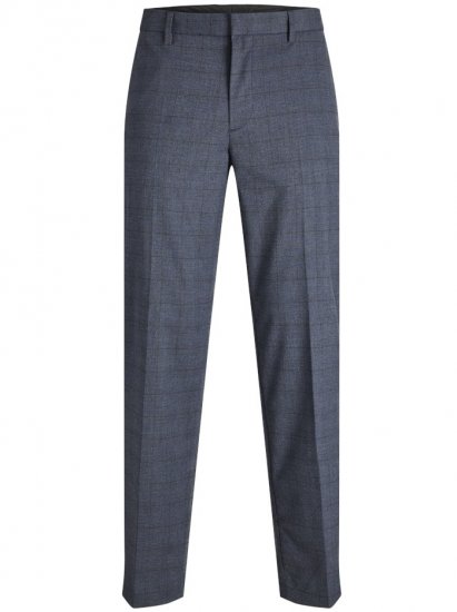 Jack & Jones Harry Pedro Formal Check Trousers Dark Navy - Dżinsy & spodnie - Dżinsy i Spodnie - W40-W70