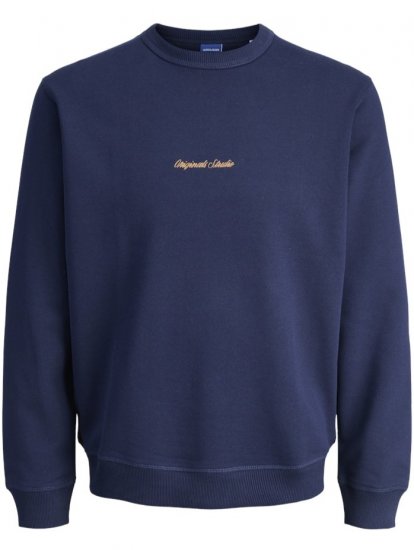 Jack & jones Norrebro Crew Neck Sweatshirt Ocean Cavern - Bluzy & bluzy z kapturem - Bluzy & Bluzy z kapturem 2XL-12XL