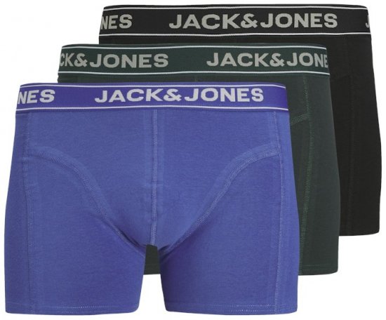 Jack & Jones Black Friday Trunks 3-Pack Blue Black - Bielizna & stroje kąpielowe - Bielizna & Stroje kąpielowe 2XL-8XL