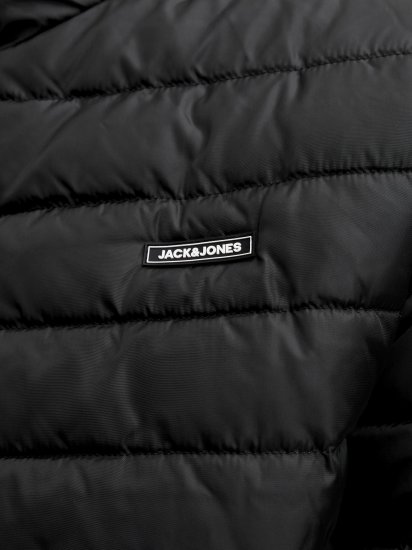 Jack & Jones Elvis Light Puffer Collar Jacket Black - Kurtki Męskie Duże Rozmiary - Kurtki Duże rozmiary 2XL-8XL