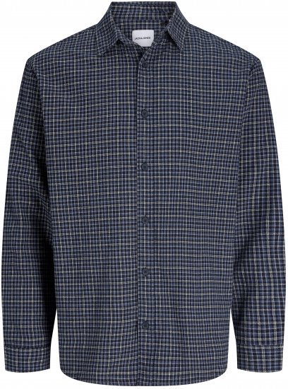 Jack & Jones Carter Check Shirt Navy Blazer - Koszule - Koszule 2XL-10XL