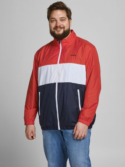 Jack & Jones Hunter Light Jacket Red - Kurtki Męskie Duże Rozmiary - Kurtki Duże rozmiary 2XL-8XL