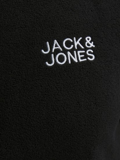 Jack & Jones Hype Fleece Black - Kurtki Męskie Duże Rozmiary - Kurtki Duże rozmiary 2XL-8XL
