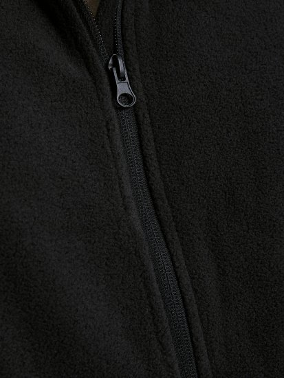 Jack & Jones Hype Fleece Black - Kurtki Męskie Duże Rozmiary - Kurtki Duże rozmiary 2XL-8XL