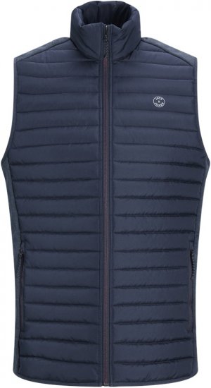 Jack & Jones MULTI BODYWARMER With COLLAR Navy Blazer - Kurtki Męskie Duże Rozmiary - Kurtki Duże rozmiary 2XL-8XL