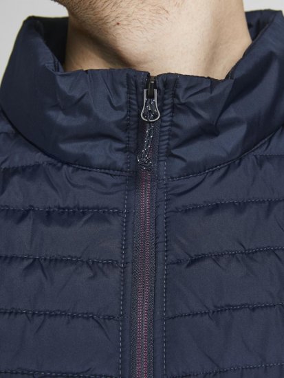Jack & Jones MULTI BODYWARMER With COLLAR Navy Blazer - Kurtki Męskie Duże Rozmiary - Kurtki Duże rozmiary 2XL-8XL