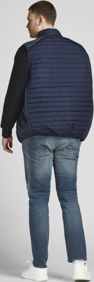 Jack & Jones MULTI BODYWARMER With COLLAR Navy Blazer - Kurtki Męskie Duże Rozmiary - Kurtki Duże rozmiary 2XL-8XL