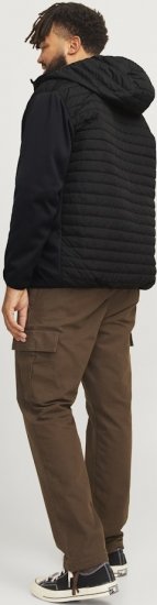 Jack & Jones MULTI QUILTED SET-IN Sleeves Jacket Black - Kurtki Męskie Duże Rozmiary - Kurtki Duże rozmiary 2XL-8XL