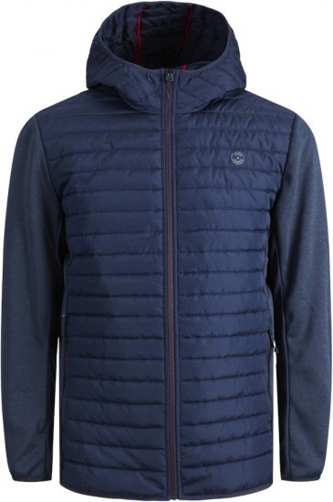 Jack & Jones MULTI QUILTED SET-IN Sleeves Jacket Navy Blazer - Kurtki Męskie Duże Rozmiary - Kurtki Duże rozmiary 2XL-8XL
