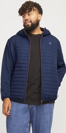 Jack & Jones MULTI QUILTED SET-IN Sleeves Jacket Navy Blazer - Kurtki Męskie Duże Rozmiary - Kurtki Duże rozmiary 2XL-8XL