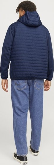 Jack & Jones MULTI QUILTED SET-IN Sleeves Jacket Navy Blazer - Kurtki Męskie Duże Rozmiary - Kurtki Duże rozmiary 2XL-8XL