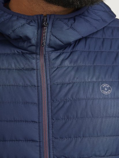 Jack & Jones MULTI QUILTED SET-IN Sleeves Jacket Navy Blazer - Kurtki Męskie Duże Rozmiary - Kurtki Duże rozmiary 2XL-8XL