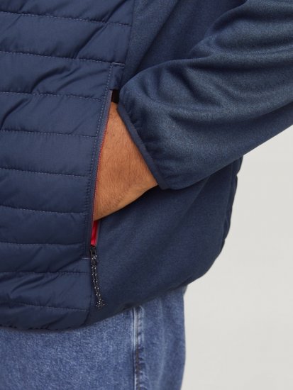Jack & Jones MULTI QUILTED SET-IN Sleeves Jacket Navy Blazer - Kurtki Męskie Duże Rozmiary - Kurtki Duże rozmiary 2XL-8XL