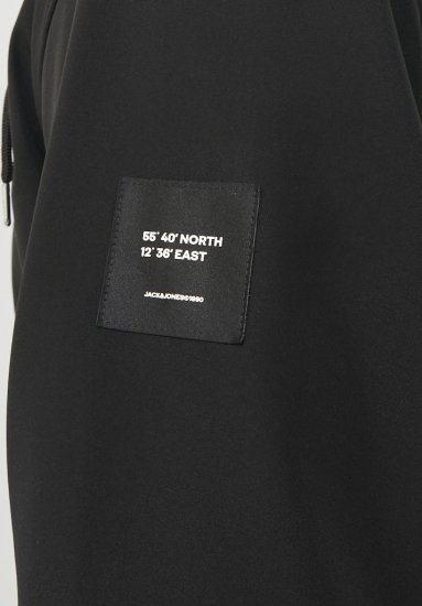 Jack & Jones BASIC Water-Resistant Softshell Jacket Black - Kurtki Męskie Duże Rozmiary - Kurtki Duże rozmiary 2XL-8XL