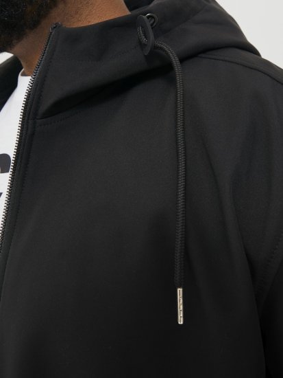 Jack & Jones BASIC Water-Resistant Softshell Jacket Black - Kurtki Męskie Duże Rozmiary - Kurtki Duże rozmiary 2XL-8XL