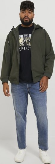 Jack & Jones BASIC Water-Resistant Softshell Jacket Green - Kurtki Męskie Duże Rozmiary - Kurtki Duże rozmiary 2XL-8XL