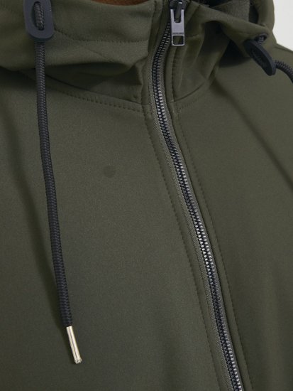 Jack & Jones BASIC Water-Resistant Softshell Jacket Green - Kurtki Męskie Duże Rozmiary - Kurtki Duże rozmiary 2XL-8XL
