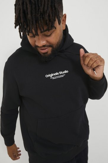 Jack & Jones ESTERBRO Hoodie Black - Bluzy & bluzy z kapturem - Bluzy & Bluzy z kapturem 2XL-12XL
