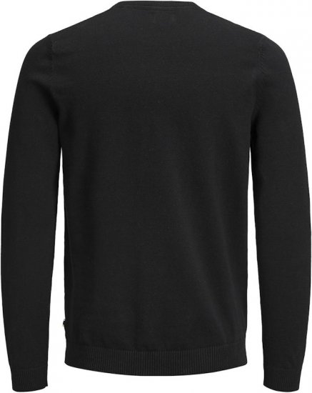 Jack & Jones BASIC Knitted Sweater Black - Bluzy & bluzy z kapturem - Bluzy & Bluzy z kapturem 2XL-12XL